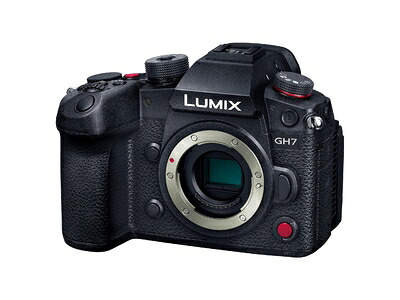 【中古】 パナソニック(Panasonic) 銀鏡受け答え一眼写真機 ルミックス GH7 上半身 黒いこと DC-GH7