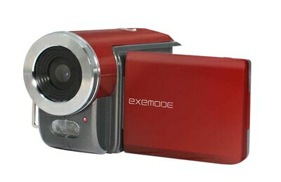 【中古】 KFE EXEMODE 200万画素 デジタルムービーカメラ レッド DV-230｜ベアホームズ