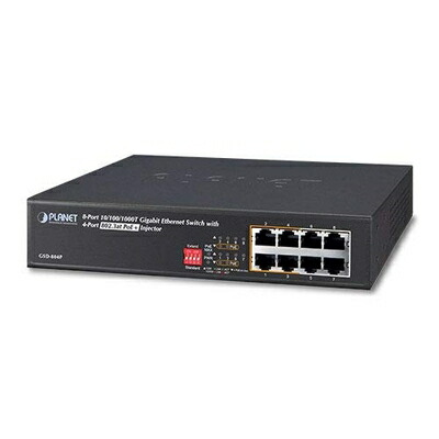 【新古品】 PLANET GSD-804P 4界面802.3at PoE +インジェクター 8界面10/100 / 1000Mbpsギガビットイーサネットスイッチ