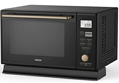 【中古】（新古品） [山善] スチームオーブンレンジ 25L 一人暮らし 二人暮らし フラットテーブル スチーム調理 自動メニュー19種搭載 角皿付き ブラック MRK-F250TSV(B)