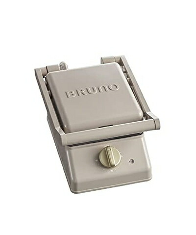 【中古】（新古品） BRUNO ブルーノ グリルサンドメーカー シングル ホットサンドメーカー おしゃれ 電気 耳まで焼ける 朝食 パン 食パン タイマー付き プレート取りはずし可 グレージュ ブルーノ BOE083-GRG