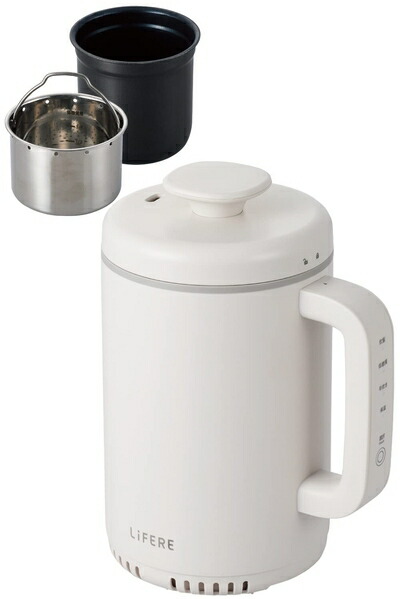 【中古】（新古品） エレコム IH炊飯器 小型 1合炊き コンパクト設計 低糖質モード 一合厚釜採用 ひとり暮らし用 ケトルサイズ LiFERE ホワイト HAC-RCIH01WH｜ベアホームズ