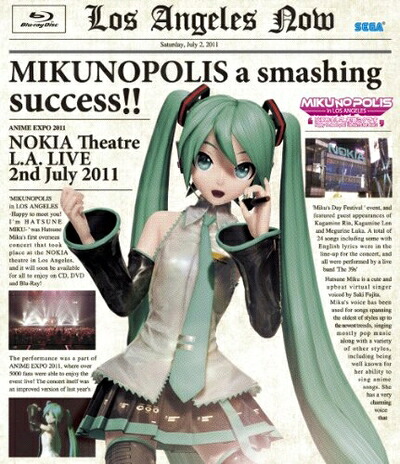 【中古】（新古品） MIKUNOPOLIS in LOS ANGELES “はじめまして、初音ミクです” [Blu-ray]