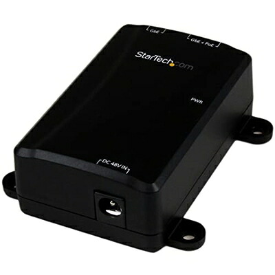 【新古品】 StarTech.com ギガビット相応うPoE ミッドスパン インジェクタ IEEE 802.3at/af判定基準 PoE給電アダプター POEINJ1G