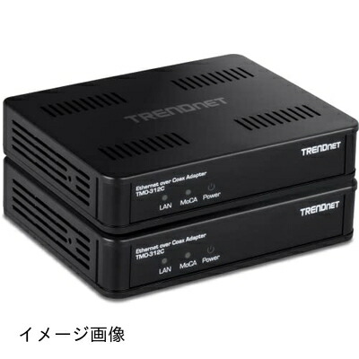 【新古品】 TRENDnet Ethernet Over Coax MoCa 2.5アダプタ (2個容器に並べる) TMO-312C2K MoCA 2.0/1.1/1.0 RJ-45ギガビットローカルエリアネットワーク界面 サイバー空間処理量最大限度1Gbps相応う 最大限度16交差点相応う 黒いこと
