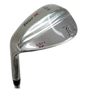 【中古】（新古品） Tour X ウェッジ Tour X Stainless Wedge【USAひな型】 (左, トゥルーテンパー製事あたらしいスチール写真, Regular, 58度)