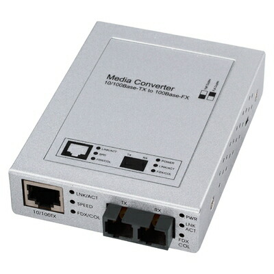 【新古品】 サンワサプライ 逃げ道 光媒体変換器 100BASE-TX-100BASE-FX ローカルエリアネットワーク-EC202C