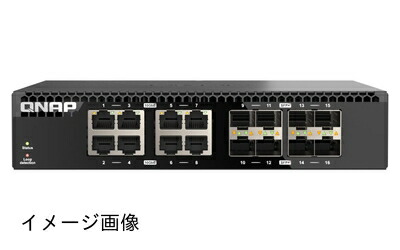 【新古品】 QNAP QSW-3216R-8S8T-US 16界面 二分の一幅仕合わせマウント 10GbE アンマネージドスイッチ SMB/SOHO 弾丸道路網状組織周囲の状況用