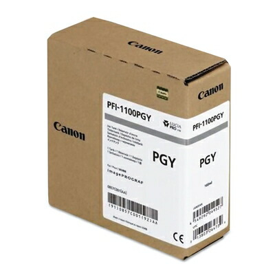 【中古】（新古品） canon キヤノン 大判プリンタ インクタンク PFI-1100 GY グレー 160ml
