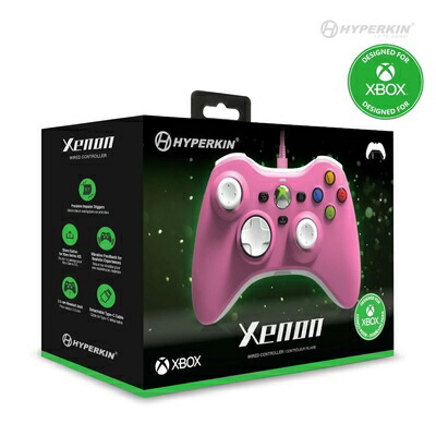【中古】（新古品） Xenon 有線コントローラー ピンク Xbox Series X|S/Xbox One / PC(Windows10・11)用(公式ライセンス商品)
