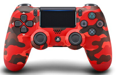 【新古品】 ワイヤレスコントローラー(DUALSHOCK 4) レッド・カモフラージュ