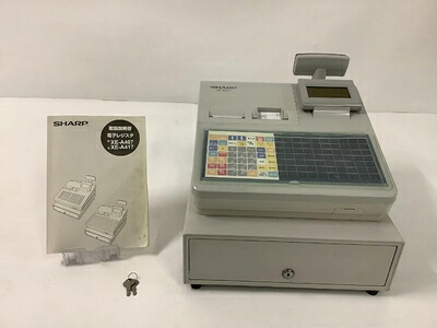 【中古】 シャープ 電子レジスター フラットキーボードタイプ（ホワイト） XE-A417-W