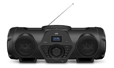 【中古】（新古品） JVCケンウッド JVC RV-NB250BT XX続きもの Bluetooth?積み上げるオールインワンCD取り合わせ ツインウーファー・ハイパワーアンプ積み上げる 重低音部音声 黒いこと