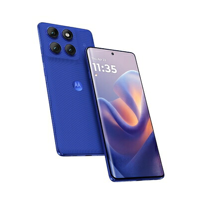 【中古】（新古品）Motorola(モトローラ) edge 60 pro PANTONE｜12GB/256GB｜ダーズブルー｜SIMフリースマホ 本体 端末｜NFC/FeliCa 対応｜品｜6.7インチ｜有機EL｜Super HD｜IP68・IP69防水防塵｜大容量バッテリー 5,000mAh｜PB7U0001JP｜ベアホームズ