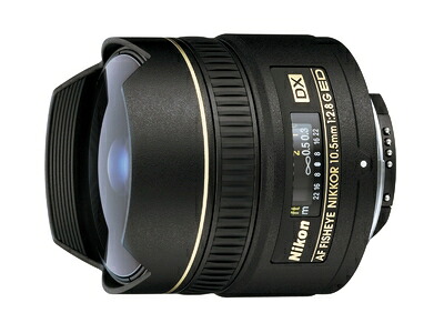 【新古品】 Nikon フィッシュアイレンズ AF DX fisheye Nikkor ED 10.5mm f/2.8G ニコンDXフォーマット専用