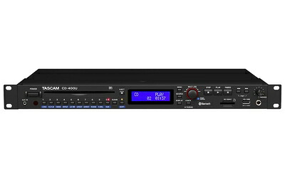 【中古】（新古品）TASCAM (タスカム) Bluetooth/AM・FMラジオ受信機積み上げる CD-400U 1Uマルチ電気蓄音機 黒
