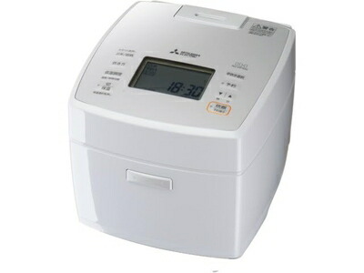 【中古】（新古品） 三菱電機 ジャー炊飯器 ダブル備長炭コート 熾火 炭炊釜 お米のうまみを引き出す「特許・連続沸騰」 (月白) NJ-VP18G-W