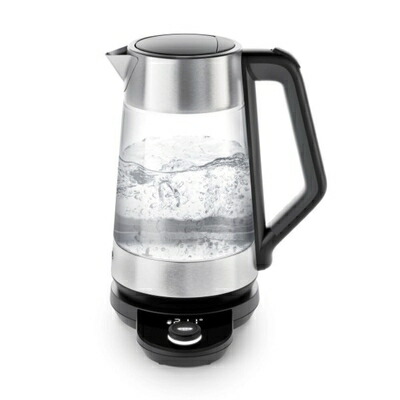 【中古】（新古品） OXOコードレス硝子気温調節する能力のある灯し火湯沸かし、ステンレス鋼スチール写真