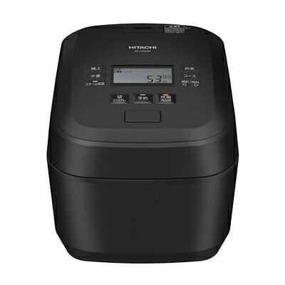 【中古】(新古品) 日立 炊飯器 5.5合 圧力&スチームIH ふっくら御膳 RZ-V100HM K フロストブラック 日本製 大火力 沸騰鉄釜 蒸気カット|ベアホームズ