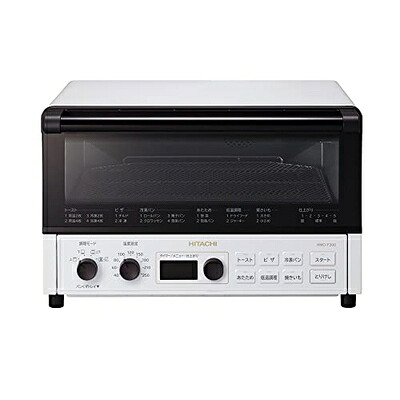 【中古】（新古品） 日立 コンベクション オーヴントースター HMO-F300 W 白いこと 1,300W 4枚焼き 遠赤暖房器 ノン飛球煮炊き キッチン家電-トースター-家電