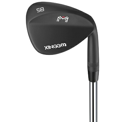 【中古】（新古品） サンドウェッジ 鍛造ゴルフウェッジ 男性用 48/50/52/54/56/58/60 度 ギャップウェッジ ロブウェッジ 右利き用,ミルドフェースでスピン量アップ,バンカーからの脱出が容易 (ブラック,58度)｜ベアホームズ
