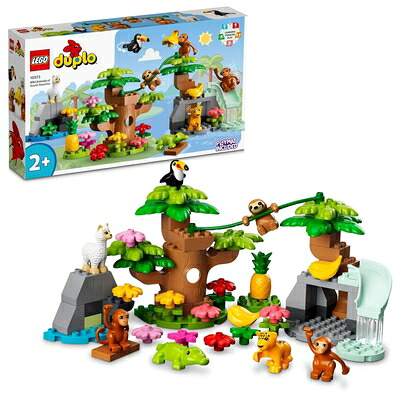 【中古】レゴ(LEGO) デュプロ デュプロのまち 南米のどうぶつ 10973 積み木 知育手あそび 手あそび 立ちはだかる 差し上げ物赤ちゃん 乳飲み子 毛の荒物 どうぶつ お坊っちゃん お嬢さん 2歳以上