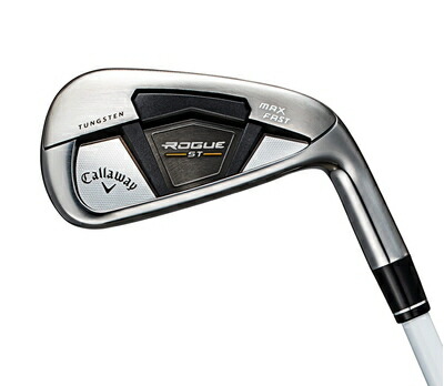 【新古品】 キャロウェイ(Callaway) 右用 アイアン仕掛ける ROGUE ST MAX FAST IRONS (5本仕掛ける(#7-#9,PW,SW), ELDIO 40 for Callaway, L, C0, 中声の調子, 炭素) レディース しろがね色
