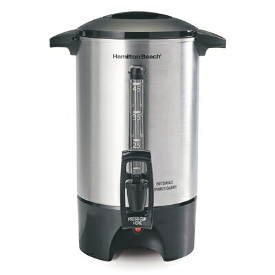 【中古】(新古品) Hamilton Beach 45カップ コーヒー壺とホットドリンクディスペンサー シルバー (40519)