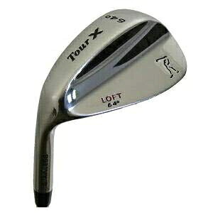 【中古】（新古品） Tour X ウェッジ Tour X Stainless Wedge【USAひな型】 (左, トゥルーテンパー製事あたらしいスチール写真, Regular, 64度)