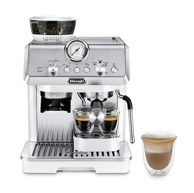 【中古】（新古品） De’Longhi (デロンギ) エスプレッソメーカー ラ・スペシャリスタ・アルテ EC9155J-W カプチーノ ラテアート エスプレッソマシン グラインダー付き 手動タンピング 充実のバリスタツール アクセサリトレイ [ホワイト] デロンギファミリー登録で3