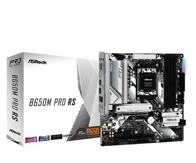 【中古】（新古品） ASRock マザーボード B650M Pro RS AMD Ryzen 7000 シリーズ CPU対応 (Soket AM5) B650 Micro ATX マザーボード 【品】