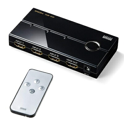【中古】（新古品） サンワダイレクト HDMI うつり変わり器 4K 30サイクル 3インプット1最終生産物 手動 遠隔操作付き添い人 なおなお書き4相応う USB給電相応う パウダーコンパクト 400-SW019