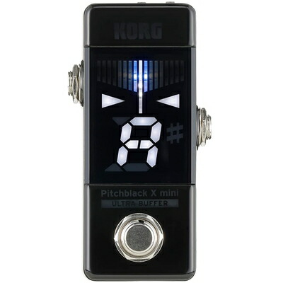 【中古】（新古品） KORG(コルグ) ギター/ベース用 ペダルチューナー Pitchblack X mini コンパクト 省スペース ±0.1セントの高精度 ULTRA BUFFER 搭載 ストロボチューニング PB-X-MINI