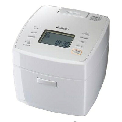 【中古】（新古品） 三菱電機 ジャー炊飯器 ダブル備長炭コート 熾火 炭炊釜 お米のうまみを引き出す「特許・連続沸騰」 (月白) NJ-VS10G-W