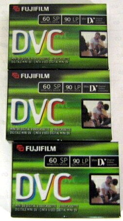 【中古】 Fujifilm DVC dvm60 3パックMini DVテープ|ベアホームズ