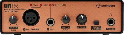 【中古】（新古品） Steinberg スタインバーグ USB オーディオインターフェース UR12 Black & Copper Model UR12B