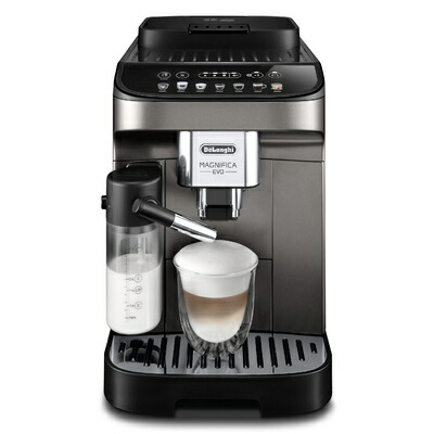 【中古】（新古品） De’Longhi (デロンギ) 全自動コーヒーマシン マグニフィカEVO ECAM29081XTB コーヒーメーカー エスプレッソマシン 全6メニュー ラテクレマ マイラテ機能 カフェジャポーネ搭載 自動ミルクフロッサー [チタニウムブラック] デロンギファミリー登
