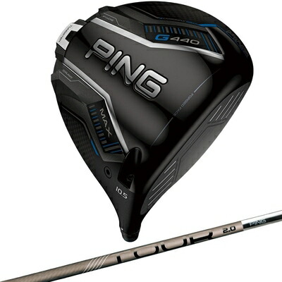 【中古】（新古品） ピン(PING) G440 MAX ゴルフ １番ウッド TOUR 2.0 CHROME 65 S 2025年青写真 メンズ S 9ﾟ