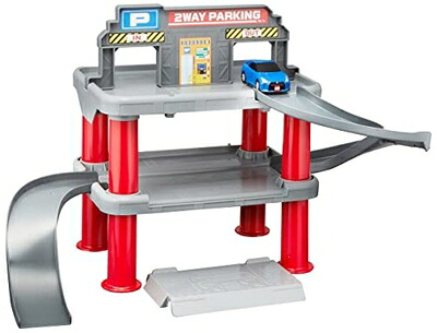 【中古】（新古品） タカラトミー トミカ 2WAYでなが～くあそべる はじめてトミカ ちゅうしゃじょう書き割り ミニカー 手あそび 1.5歳以上