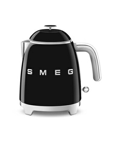 【中古】（新古品） Smeg 50年月日 レトロスタイル 電動ミニ湯沸かし KLF05 (黒いこと)