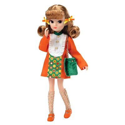 【中古】（新古品） タカラトミー リカちゃん ドール レトロリカ ミカン色のくちびる (タカラトミー100周年記念商品) 着せ替え おままごと おもちゃ 3歳以上