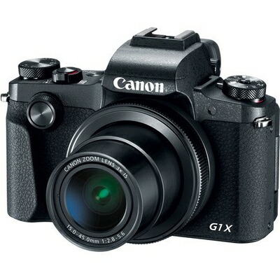 【中古】（新古品） Canon コンパクトデジタルカメラ PowerShot G1 X Mark III ブラック APS-Cセンサー/F2.8レンズ/EVF内蔵 PSG1XMARKIII