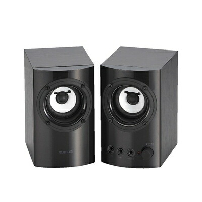 【中古】 エレコム スピーカー PC TV ブラック MS-130BK