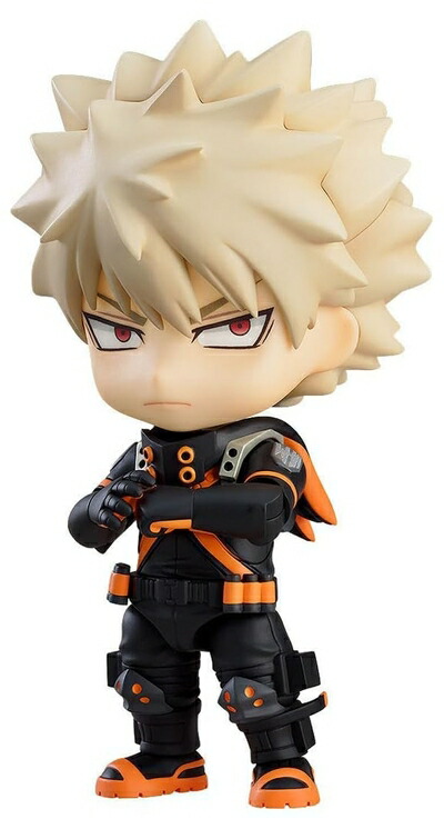 【中古】（新古品） ねんどろいど 僕のヒーローアカデミア THE MOVIE ワールド ヒーローズ ミッション 爆豪勝己 ステルススーツVer. ノンスケール ABS&PVC製 塗装済み 可動フィギュア G12610