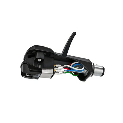 【中古】（新古品）オーディオテクニカ AT-VM95EBK/H VM型 ステレオカートリッジ ヘッドシェル付き 接合楕円針 スタンダードモデル レコード針 カートリッジ レコードプレーヤー ブラック