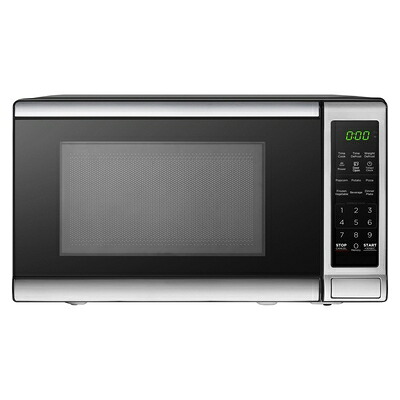 【中古】（新古品） BLACK+DECKER EM720CB7 Digital Microwave Oven with Turntable Push-Button Door,Child Safety Lock,700W, Stainless Steel,