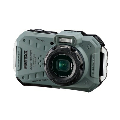 【中古】（新古品） ペンタックス PENTAX WG-1000 オリーブ 本格防水デジタルカメラ 15m防水 (連続1時間) 2m耐衝撃 防塵仕様 2162