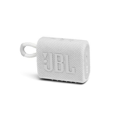【中古】 JBL GO3 Bluetoothスピーカー USB C充電/IP67防塵防水/パッシブラジエーター搭載/ポータブル/2020年モデル ホワイト JBLGO3WHT