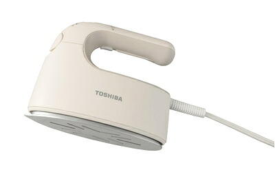 【中古】（新古品） TOSHIBA(東芝) アイロン スチームアイロン 衣類スチーマー かけたまま 小型 約 0.69kg 最大約 15g/ 分 温度調節 3 段階 TAS-V7-N