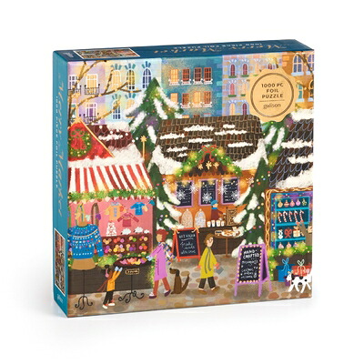 【中古】 Joy Laforme Merry Market Foil Puzzle in a Square Box: 1000 Pieces